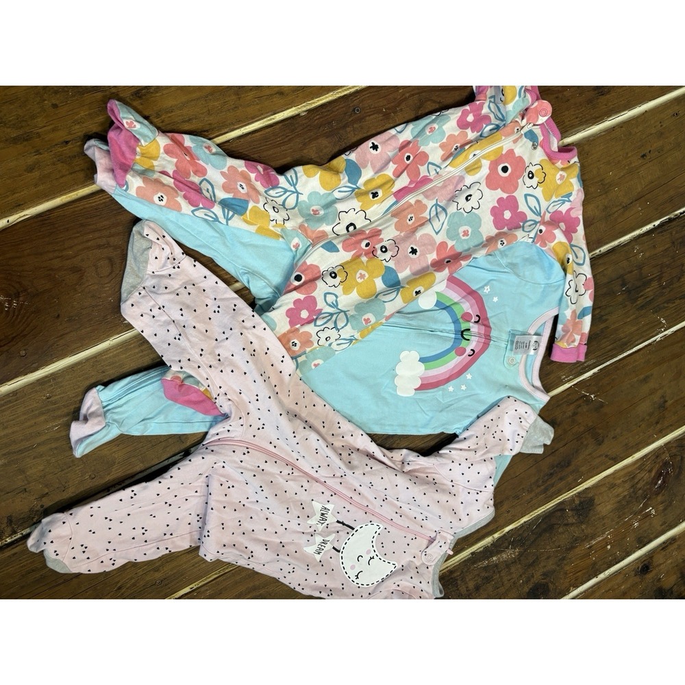 Gerber Baby Girl 3-6month Zip Up 3 Pack